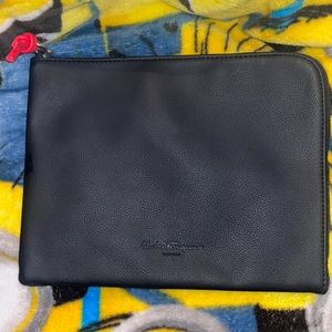 NWOT Salvatore Ferragamo black parfums pouch